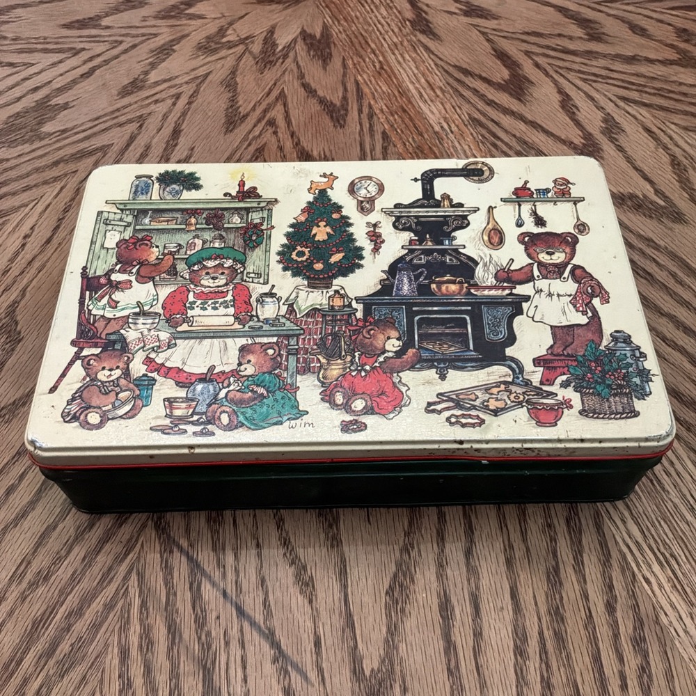 Cookies Cutters Potpourri Press Creative Christmas Cookie Kit Bear Tin‎ Vintage